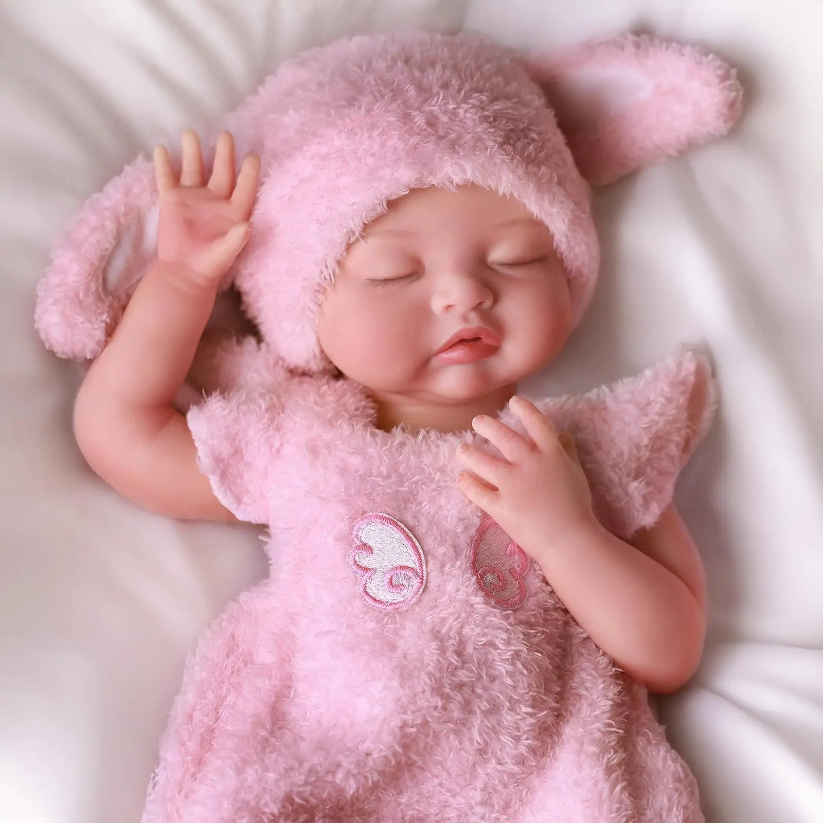 BABESIDE Full Body Silicone Reborn Baby Dolls - 12/16 Inch (Weight 4 lb) Weighted Full Silicone Realistic-Newborn Baby Doll Real Life Baby Dolls with Complete Accessories & Gift Box