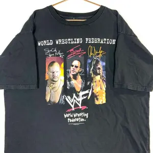 Vintage Wwf Wrestling T-Shirt 2000 Stone Cold The Rock Chris Jericho