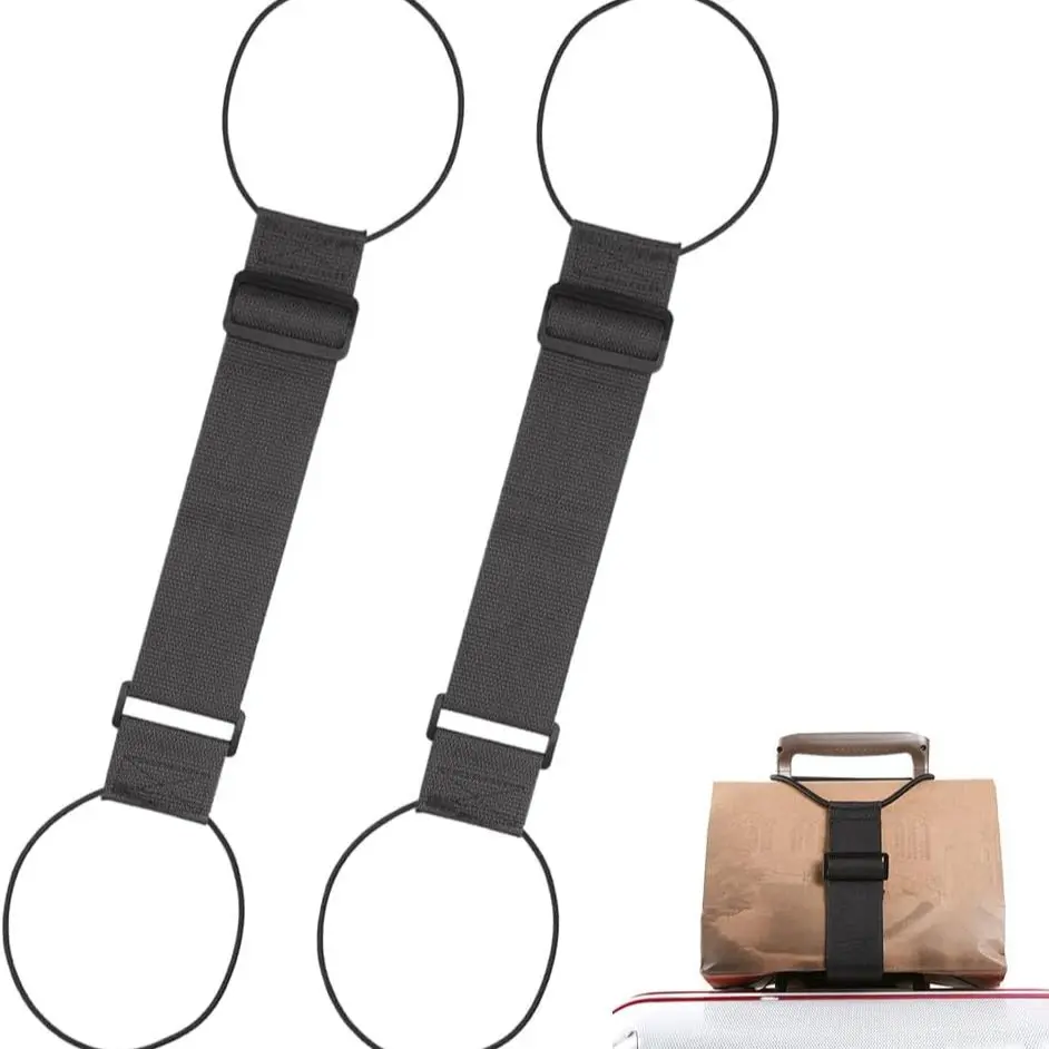 Multifunctional Adjustable Luggage Strap, 2026 New Flexible Elastic Luggage Fastening Belt, Easy to Hang Suitcases ( 2 Pack) Traveling Essentials Travel Accessories Travel Gear