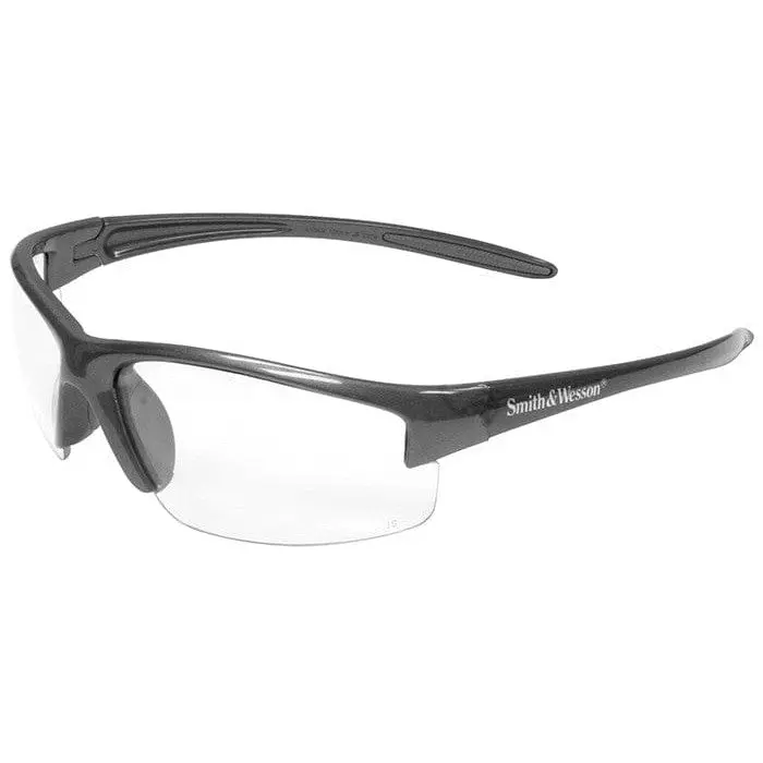 Smith & Wesson Equalizer Safety Glasses with Gun Metal Frame and Clear Anti-Fog Lens