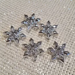 Silver acrylic snowflake beads