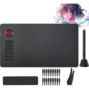A15Pro Graphics Drawing Tablet 10 x 6 Inch Digital Pen Tablet with 12 Shortcut  -1 Quick Dial and -Free Passive Stylus,Supports Tilt Function,for /Chrome/Windows/Linux/Android OS