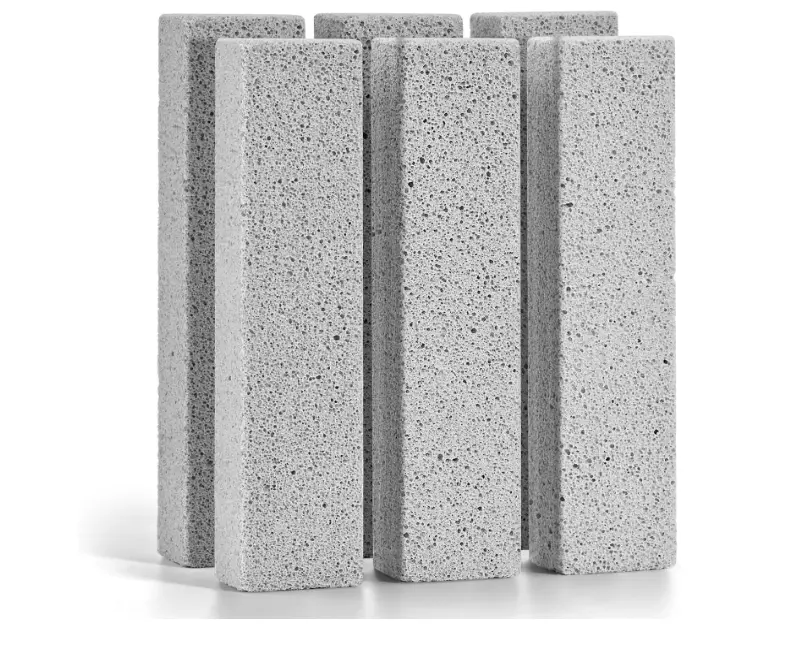 Pumice Stone for Toilet Cleaning Bowl Stick, Powerfully Cleans Hard Water Rings, Calcium Buildup & Stains, Suitable for Kitchen Sink, Toilet, Bathtubs, Grill, Swimming Pool