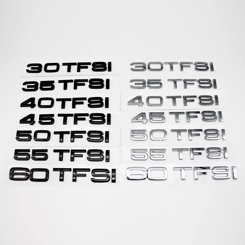 Audi Car Letter Trunk Emblem Sticker, Waterproof Scratch-Resistant Self-Adhesive Decal for A3-A8 Q Series, Exterior Decoration