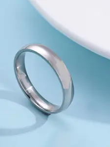 Women's Classic Unfadeable 4mm Tungsten Steel Ring, Couple Gift Jewelry, Simple Wedding Engagement Ring, Waterproof Outdoor Wear, Wedding Rings