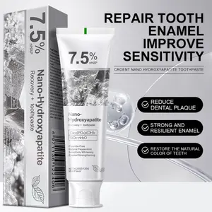 7.5% Nano Hydroxyapatite Toothpaste, Fluoride-Free Daily Oral Care, 7-Day Brightening & Sensitivity Relief, Enamel Repair for Strong and Resilient Enamel, Plaque Reduction & Fresh Breath