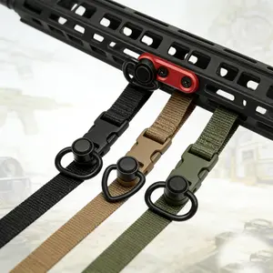 Heavy-duty metal QD sling swivel, quick detach sling ring, multi-purpose QD cord loop buckle. Versatile 1-point & 2-point tactical sling mount with QD base, ideal for outdoor sports, cameras, bags, molle pouches, tactical backpacks and gear attachment