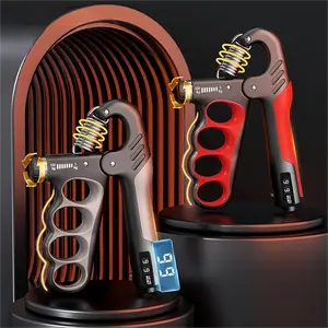 Hand Grip Strengthener Adjustable Hand Grip Exerciser 1pc Digital Grip Strength Trainer 5-100kg for Fitness Gym Training Gift for Him All-Season Use Without Electricity