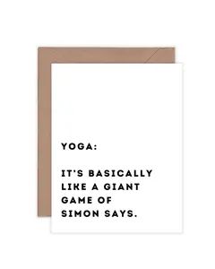 Simon Says Yoga Greeting Card for All Occasions
