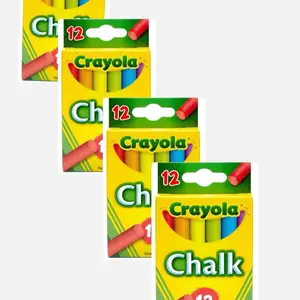 4 packs of 12 Colorful Crayola Chalk Sticks