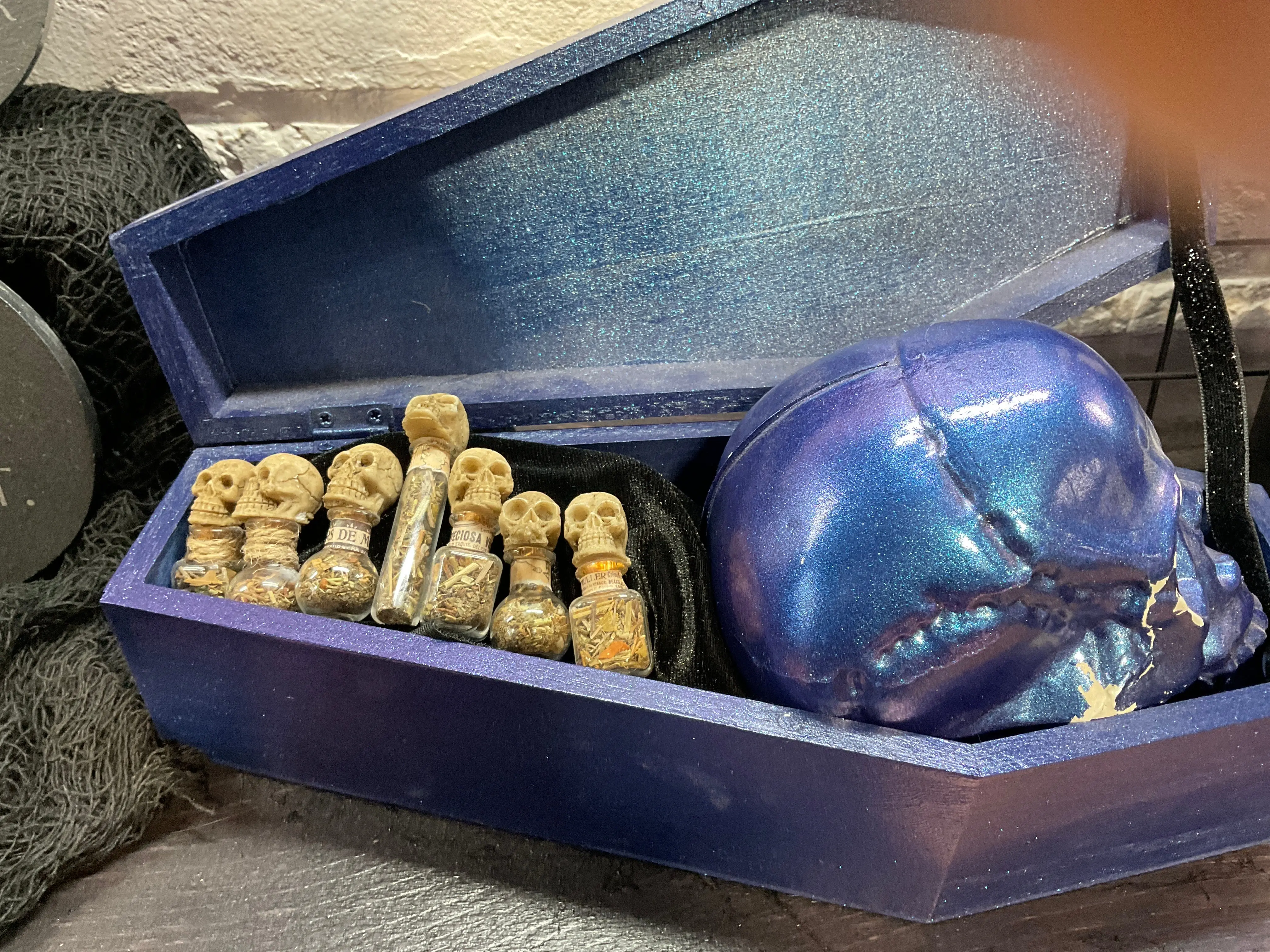 Skull potion bottles