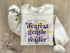 Dearest Gentle Reader Regency T-Shirt, Unisex Wisteria Floral Shirt Sweatshirt, Whistle Down Society Papers Spill the Tea Gift for Fan Bridge Ton