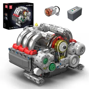 Mould King 10193 Boxer Engine Car Motor Drive Turbocharger Model Building Block MOC Gift Adult Kid Toy Set 609 Pcs for steam gift collection mechanical Magnetic Tiles Stacking Magnetic Levitation Stem Construction Set