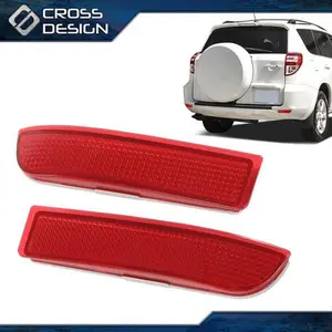 CROSSDESIGN Fit For Toyota RAV4 2006-2012 Tail Brake Stop Lamp Rear Bumper Reflector Light