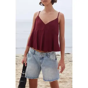 John Galt Women's Burgundy Tiffany Tank Top