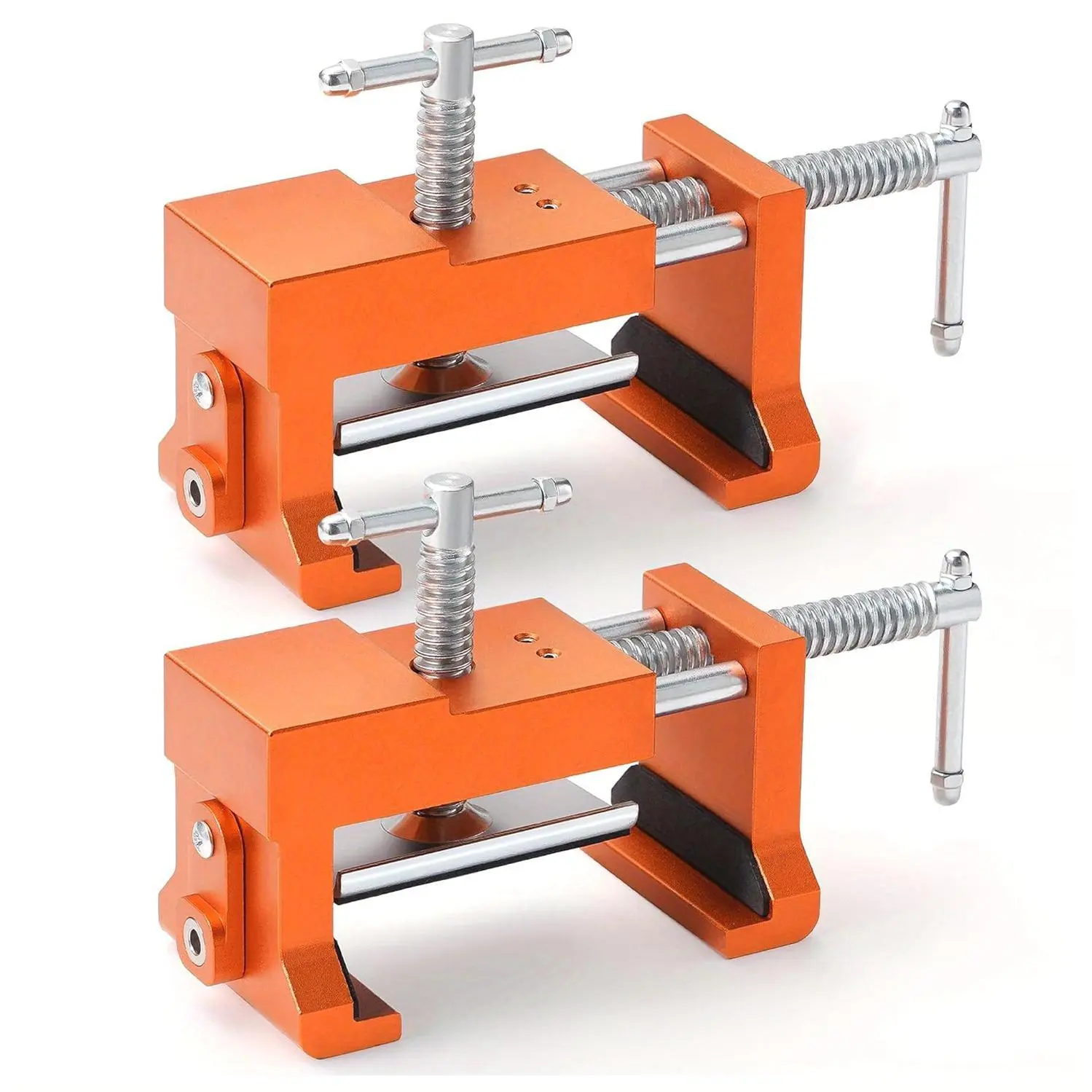 2-Pack Iron Cabinet Clamps - 440 lbs Load Capacity, Adjustable Face Frame Clamps for Secure Cabinet Installation & Repair, Woodworking Tool with Precision Locking Mechanism, Sturdy Construction