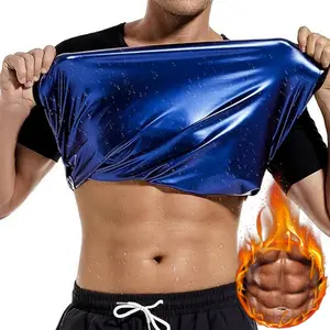 Men's Sauna Shirt,Waist Trainer,Tummy Control Sweat Sauna Workout Suit,Gym Exercise Compression Shirt Workout Shapewear Sports Slim Fit Athletic Training Apparel