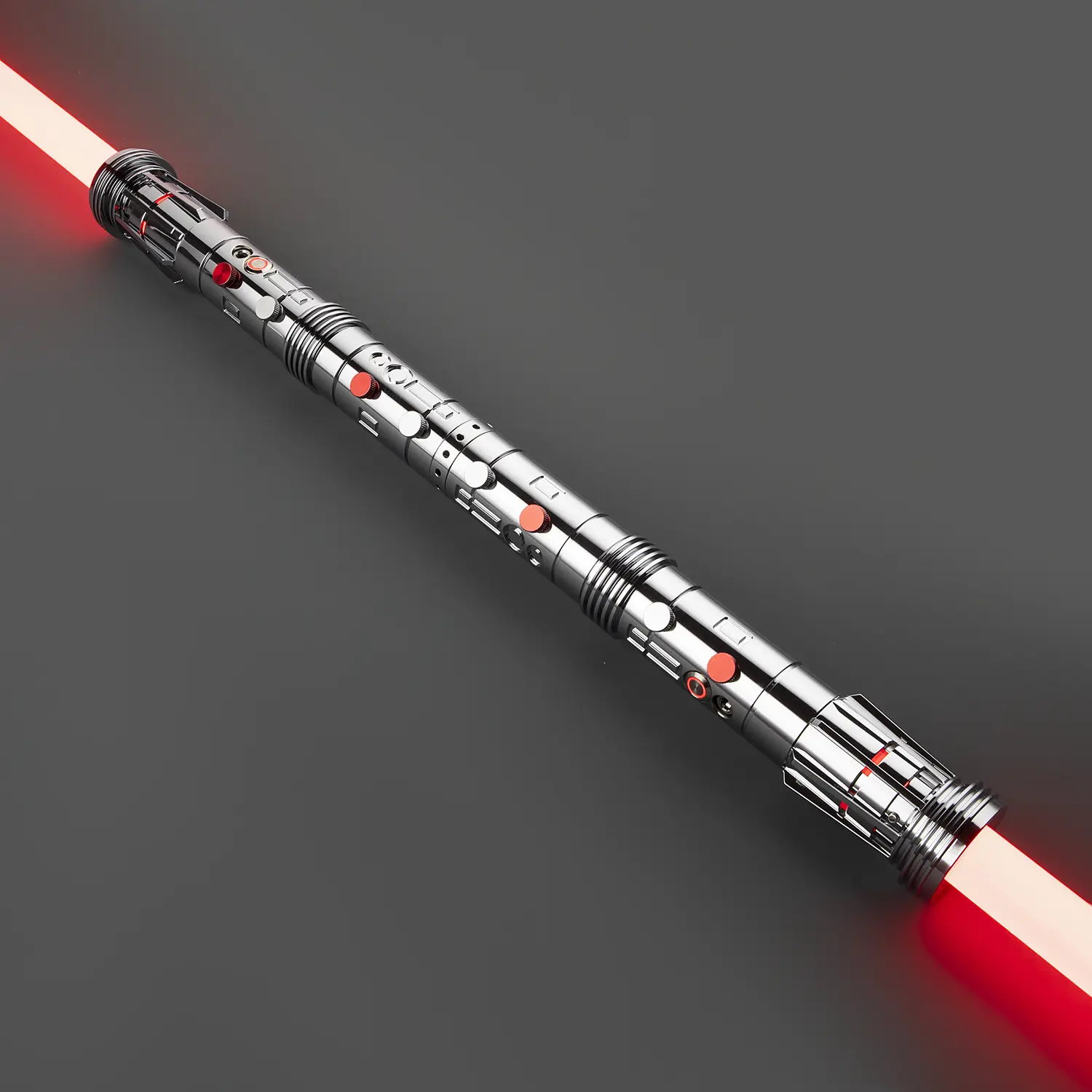 Darth Maul Style Double Bladed Lightsaber - Unisex Handheld Black Dual Blades LED Saber with XENO3.0 Chip, App Control, Neopixel Tech, Futuristic Look for Adults (Toys & Hobbies Toy Swords)