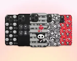Y2K Emo Skeleton Animal Phone Case | Kawaii Emo Gothic Character Case for iPhone X, 11, 12, 13, 14, 15 & more –  SS Galaxy S21 to S25 Ultra, Plus with Suction