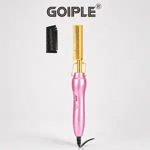 Goiple Electric Hot Comb Styling Set, Titanium Pressing Comb & Wig Install Kit, Sleek Smooth Hair for Lace Front Wigs