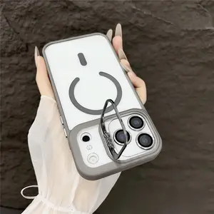 Process Upgraded for iPhone 17 Pro Case, Multi-Functional Magnetic Protective Case with Ergonomic Grip, New Magnetic Icon Process Scratch-Resistant, Foldable Metal Bracket Stand, Camera Lens Protection, MagSafe, Elegant Gift, Phone-Necessity