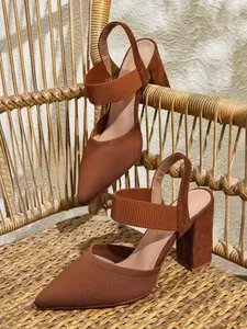 Women's Pointed Toe Stiletto High Heels, Elegant Fashion Classic Luxury Ladies' High Heeled Sandals, All-Season Fabric Shoes