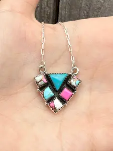 Cotton Candy Unique Sterling Silver Necklace