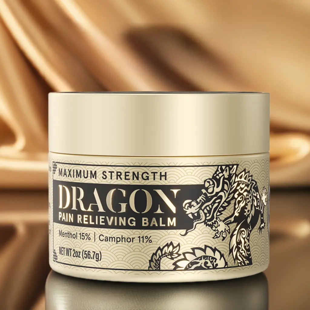 Dragon Joint & Muscle Balm Gold Max Jar 2oz Deep Acting Body Balm for Muscle Joint Recovery Daily Discomforts Fast Acting Soothing Menthol Cooling Therapy Wellness Treatment