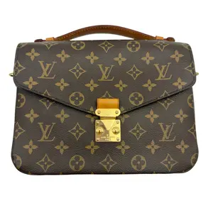 Pre-owned Louis Vuitton Monogram Canvas Pochette Metis Top Handle Crossbody Bag