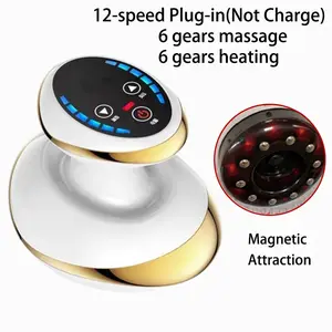 NRPC Electric Scraping Massage Cupping  Massager Suction Cup Heating Body Back Neck Arm Guasha Massager