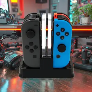 Controller Charging Station, Controller Charger with Charging Indicator, Type C Charging Cable Included, Console Accessories for Nintendo Switch & OLED Model