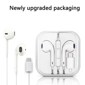 1PC Type‑C Wired Earbuds, High Quality Headphones, with Inline Control, Music Call & Volume Adjustable, Digital Chip, Universal Compatibility, Compatible with iPhone, iPad, Huawei, Samsung, Laptops, Crystal Case, Essential Audio Accessory