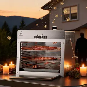 BIG HORN 1500°F Infrared Grill Tabletop Broiler (Pizza Stone INCLUDED), Portable Propane Steak Cooker, Stainless Steel Outdoor Camp Grill Countertop Ovens Caramelized Crust TikTokShopBlackFriday