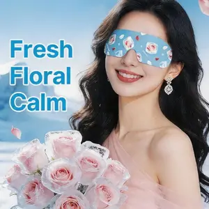 10pcs Rose Cooling Gel Eye Patches | Refreshing Soothing Hydrogel Formula Mask with Rose Extract, Gentle on Skin, Long-Lasting Cool Sensation, Breathable Non-Woven, Perfect for Hot Days, Travel & Office Break Refreshment