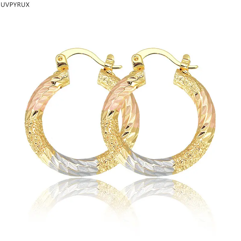 Women's 2-Pair 18K Gold Plated Non-Tarnish Minimal Round Hoop Earrings - Huggy Circular Shape Gold Metal Earrings for Female Daily Wear, Weddings
