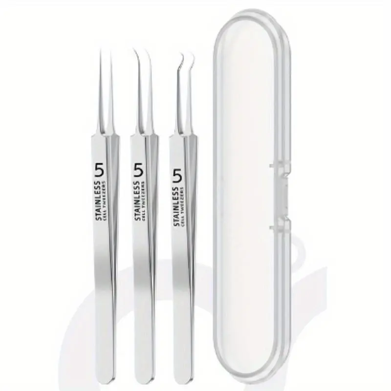 1/3PCS Ultra Fine No 5 Cell Pimples Black Head Clip Tweezers Beauty Salon Special Scraping Closing Artifact Acne Needle Tool