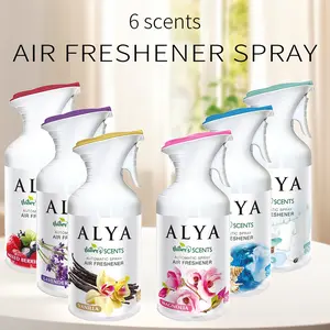 4 PCS (250/ML Each) Air Freshener Spray For Home, 6 Scents - With Lavender, Cool Linen, Magnolia, Mixed Berries, Ocean And Vanilla, Multi-Purpose Room Automatic Spray，ldeal For Car, Offce, Home, Bathroom, Fabric, Closet Fresh Scent
