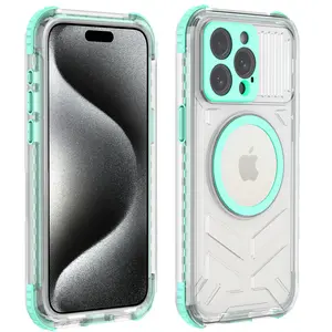 Transy Waterproof Phone Case for iPhone 15/16/PLUS/PRO/PRO MAX with Anti-Drop Airbags Lens Protection 360° Full Coverage Stylish Design