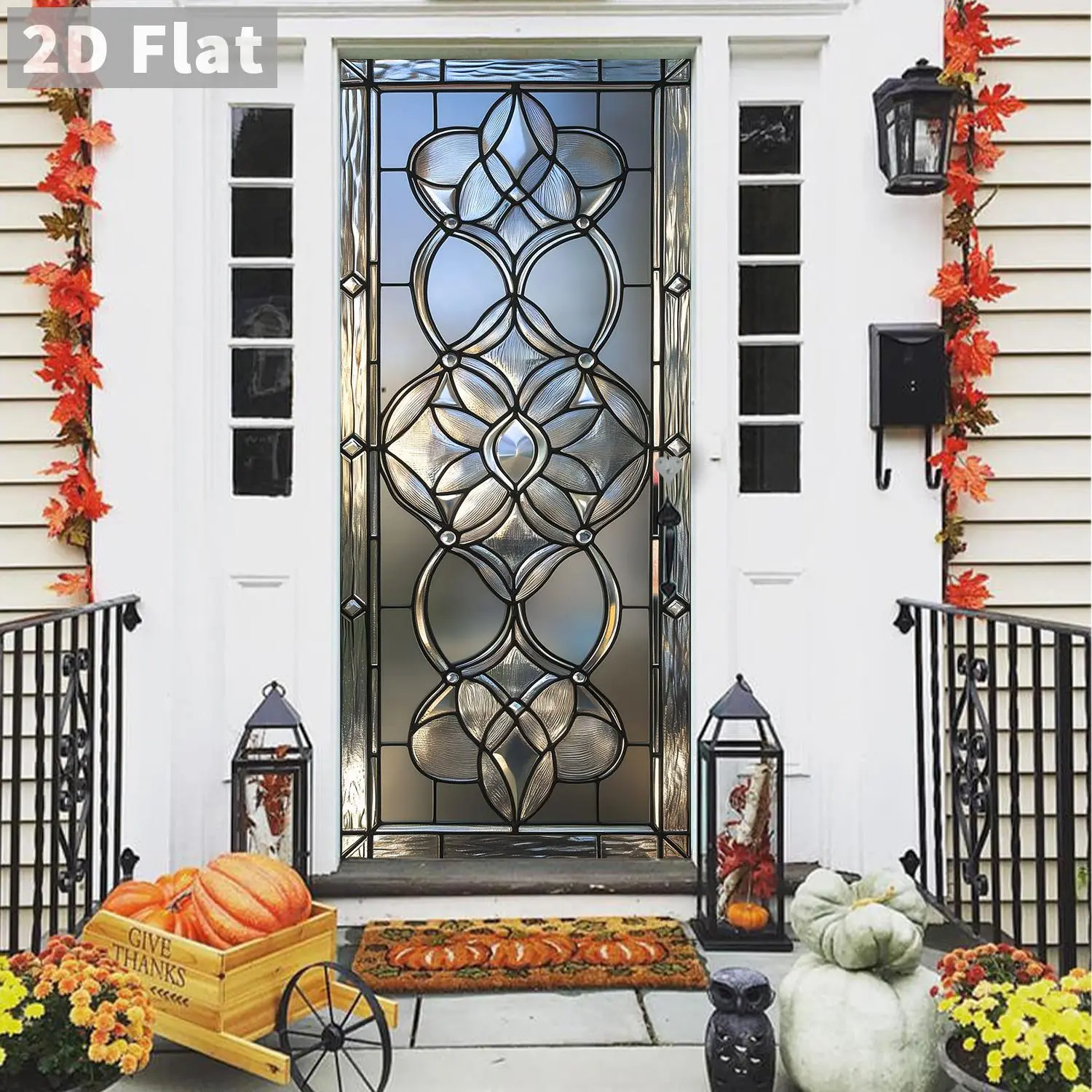 Self-adhesive Door Sticker, Removable PVC House Wall Decor, Versatile Decorative Wall Stickers for Home Decoration, Ornaments, Art Stickers, Diy Sticker
