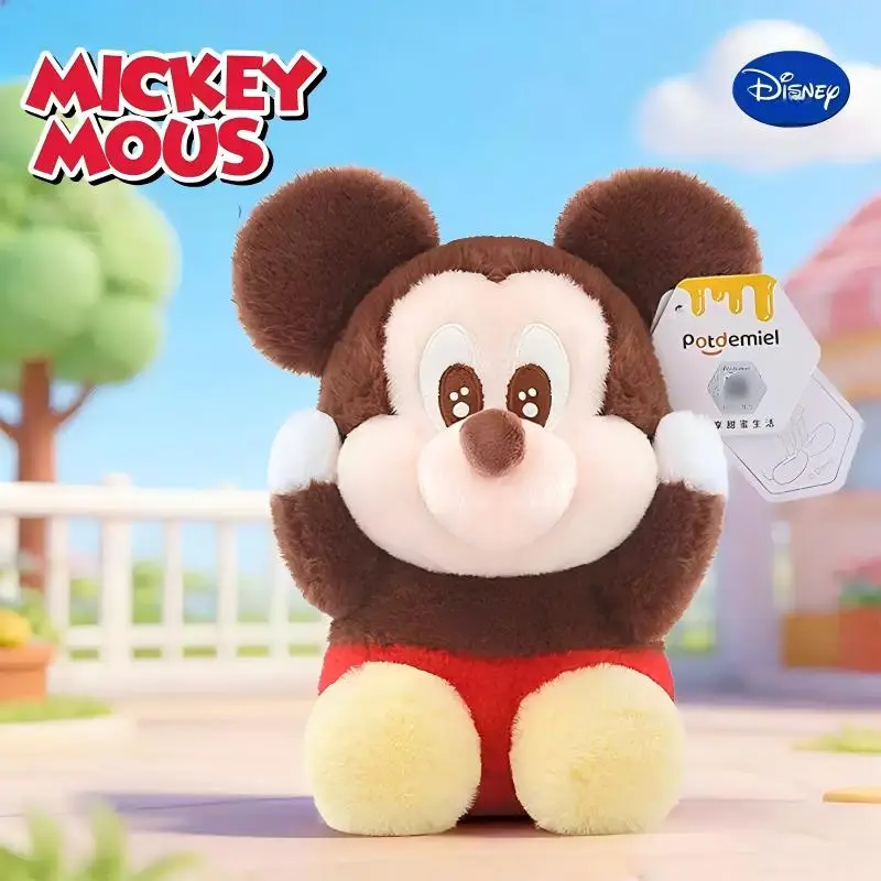 Disney Mickey Stuffed Plush Dolls - Couple Style, Unisex Collectibles, Full & Elastic PP Cotton Filling, Neat Stitch, Non-Deformable, Ideal for Cute & Intimate Couple Gifts, House Decoration