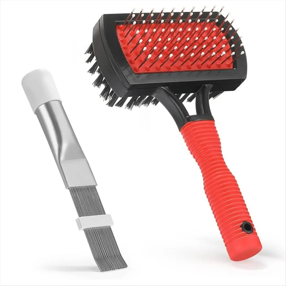 Multifunctional Steel AC Maintenance Tool Set, Air Conditioner Evaporator Coil Cleaning Brush, Condenser Coil Fin Comb Straightener for HVAC Systems