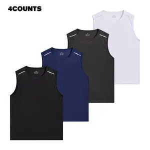 TJL Men's All-Season Solid Color Sleeveless Sporty Casual Breathable V-Neck T-Shirt - Lightweight Gym-Friendly & Versatile Top for Daily Wear - Knitting Pattern - Polyester 100% - Regular Fit - Machine Washable - 4COUNTS