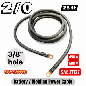 2/0 AWG 00 Gauge Copper Battery Cable Power Wire AUTO, Inverter, RV, Solar