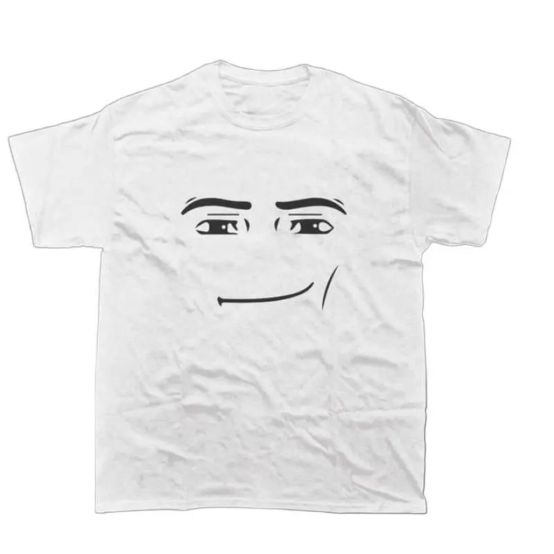 Roblox Man Face T-Shirt, Meme Funny Shirt for Gamers - Classic Vintage Cotton Tee, Perfect Gamer Gift, Soft Comfortable Fit, Trendy Roblox Merch