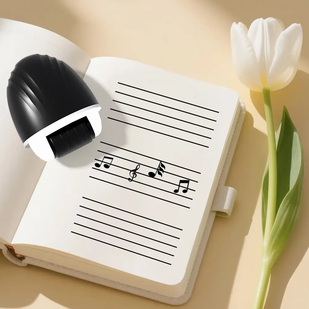 Essential Music Learning Tool, Create Standard Staffs Instantly, Includes Note Stamps, Multiple Colors, Compact and Portable
