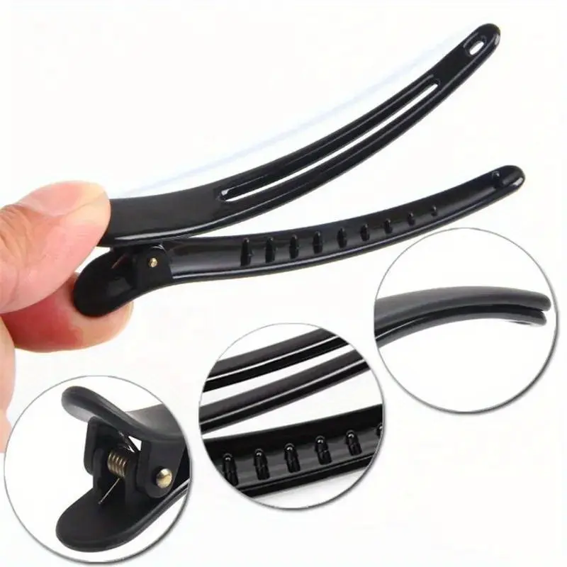 12pcs Professional Hair Clips Salon Barber Hairpins Plastic Single Prong DIY Alligator Hair Clips Stying Tools Hair Styling Clips