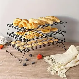 Foldable Cooling Rack, 1 Count/3 Counts Baking Cooling Rack, Cooling Tray for Baking, Kitchen Baking Utensils, Kitchen Accessories, Baking Tools