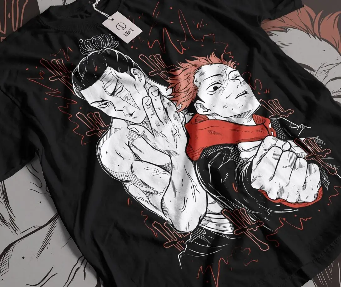 Yuji Itadori Aoi Todo Jujutsu Kaisen T-shirt All Sizes, Anime Unisex Graphic Printed Cotton Tee Casual Top For Anime Lover, Classic Streetwear Outfits