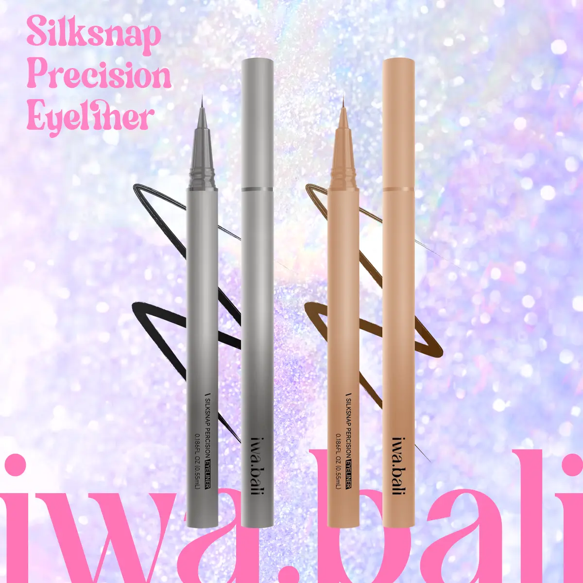 iwabali Silksnap Precision Eyeliner Liquid Eyeliner Waterproof Eyeliner - Ultra Fine Tip 0.01mm, Smudge-Proof Formula, Smooth Flow, Drama-Proof,Bigeye Perfect for Beginners