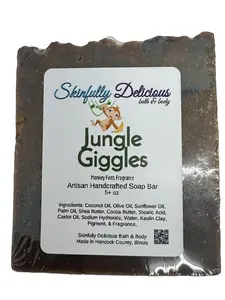 Jungle Giggles Skinfully Delicious Bar Soap - 5 oz Handcrafted Soap with Rich Creamy Scent, Moisturizing Bar, Alcohol Free, Made in Hancock County, Illinois Body Care Coconut